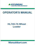 Hyundai HL740-7A Wheel Loader Pdf Operator's Manual
