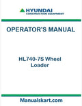 Hyundai HL740-7S Wheel Loader Pdf Operator's Manual