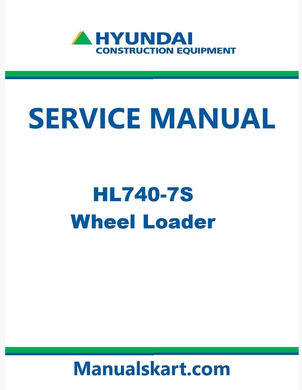 Hyundai HL740-7S Wheel Loader Pdf Repair Service Manual