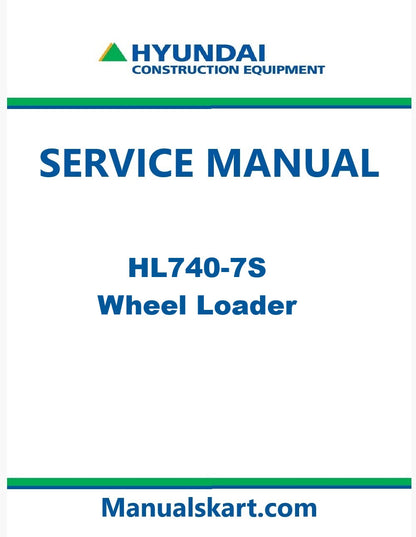 Hyundai HL740-7S Wheel Loader Pdf Repair Service Manual