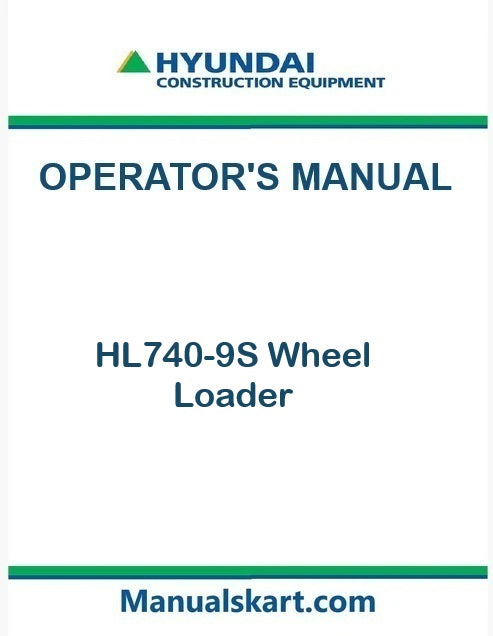 Hyundai HL740-9S Wheel Loader Pdf Operator's Manual Download (Brazil)