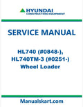 Hyundai HL740, HL740TM-3 Wheel Loader Pdf Repair Service Manual