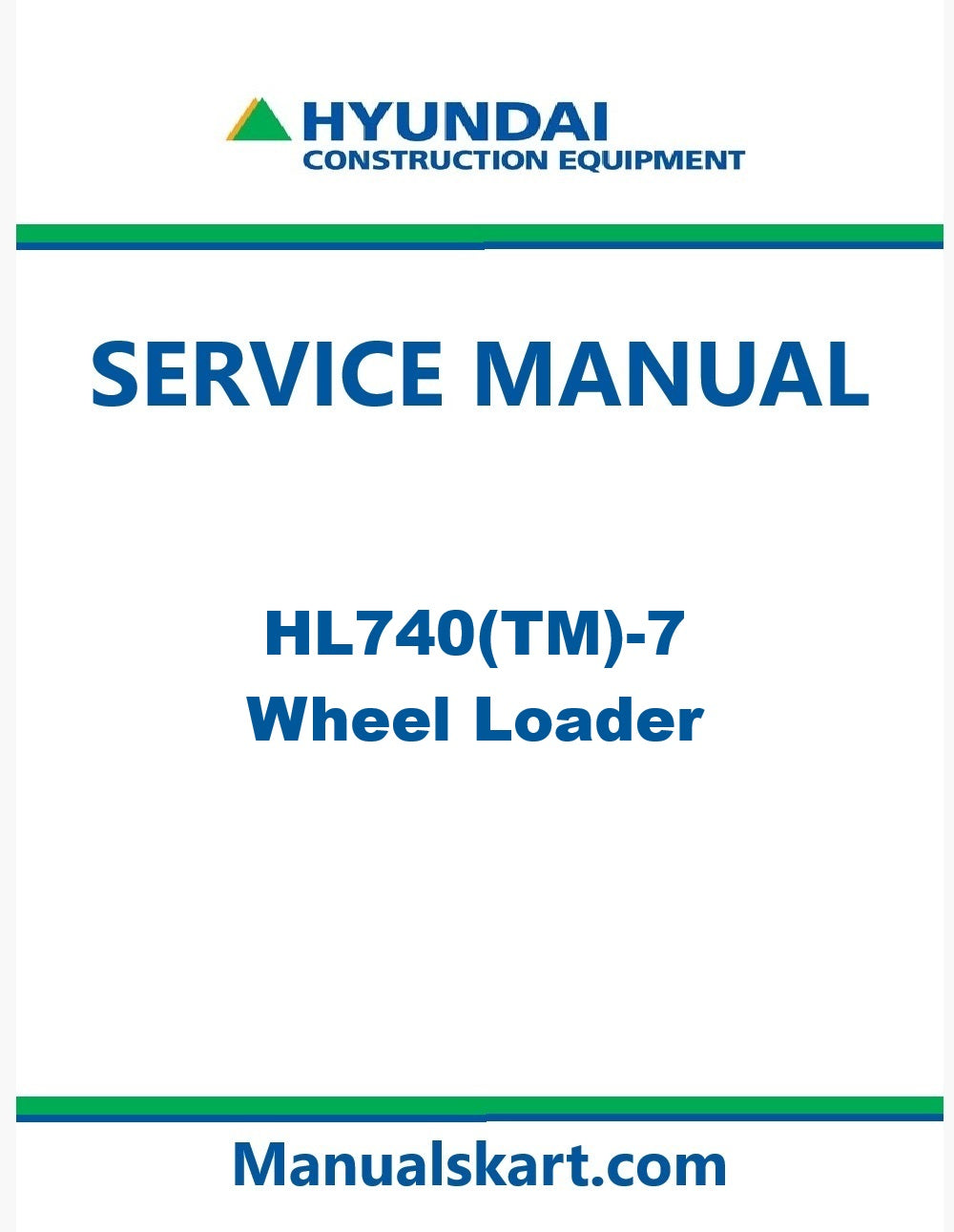 Hyundai HL740(TM)-7 Wheel Loader Pdf Repair Service Manual