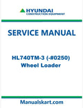 Hyundai HL740TM-3 (-#0250) Wheel Loader Pdf Repair Service Manual