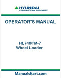 Hyundai HL740TM-7 Wheel Loader Pdf Operator's Manual
