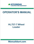 Hyundai HL757-7 Wheel Loader Pdf Operator's Manual