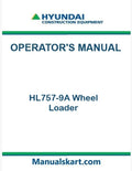 Hyundai HL757-9A Wheel Loader Pdf Operator's Manual