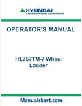 Hyundai HL757TM-7 Wheel Loader Pdf Operator's Manual