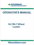 Hyundai HL760-7 Wheel Loader Pdf Operator's Manual