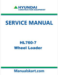 Hyundai HL760-7 Wheel Loader Pdf Repair Service Manual
