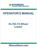 Hyundai HL760-7A Wheel Loader Pdf Operator's Manual