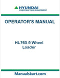 Hyundai HL760-9 Wheel Loader Pdf Operator's Manual