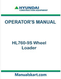Hyundai HL760-9S Wheel Loader Pdf Operator's Manual Download (Brazil)