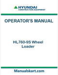 Hyundai HL760-9S Wheel Loader Pdf Operator's Manual