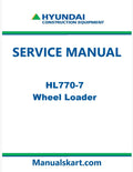 Hyundai HL770-7 Wheel Loader Pdf Repair Service Manual