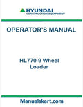 Hyundai HL770-9 Wheel Loader Pdf Operator's Manual