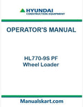 Hyundai HL770-9S PF Wheel Loader Pdf Operator's Manual