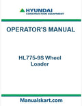 Hyundai HL775-9S Wheel Loader Pdf Operator's Manual