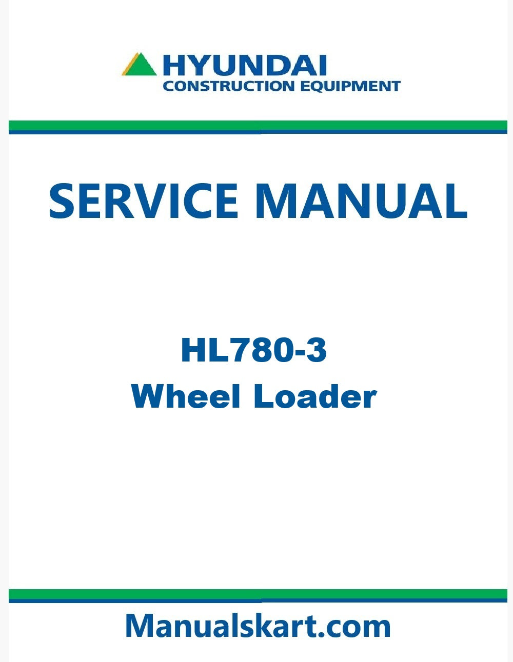 Hyundai HL780-3 Wheel Loader Pdf Repair Service Manual