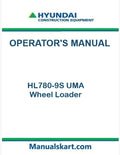 Hyundai HL780-9S UMA Wheel Loader Pdf Operator's Manual