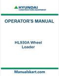 Hyundai HL930A Wheel Loader Pdf Operator's Manual