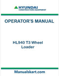 Hyundai HL940 T3 Wheel Loader Pdf Operator's Manual