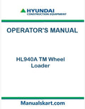 Hyundai HL940A TM Wheel Loader Pdf Operator's Manual