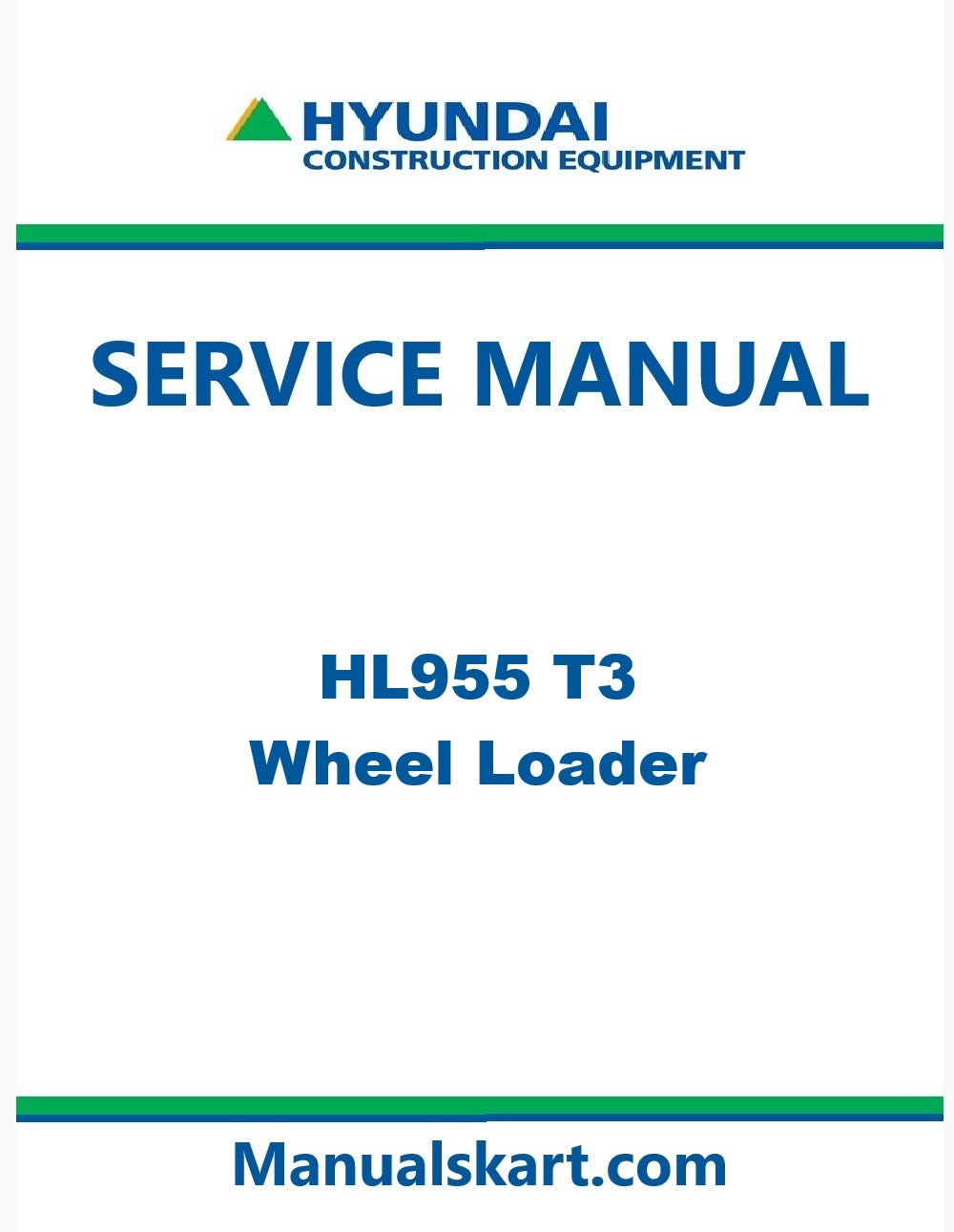 Hyundai HL955 T3 Wheel Loader Pdf Repair Service Manual