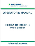 Hyundai HL955A TM (#10001~) Wheel Loader Pdf Operator's Manual