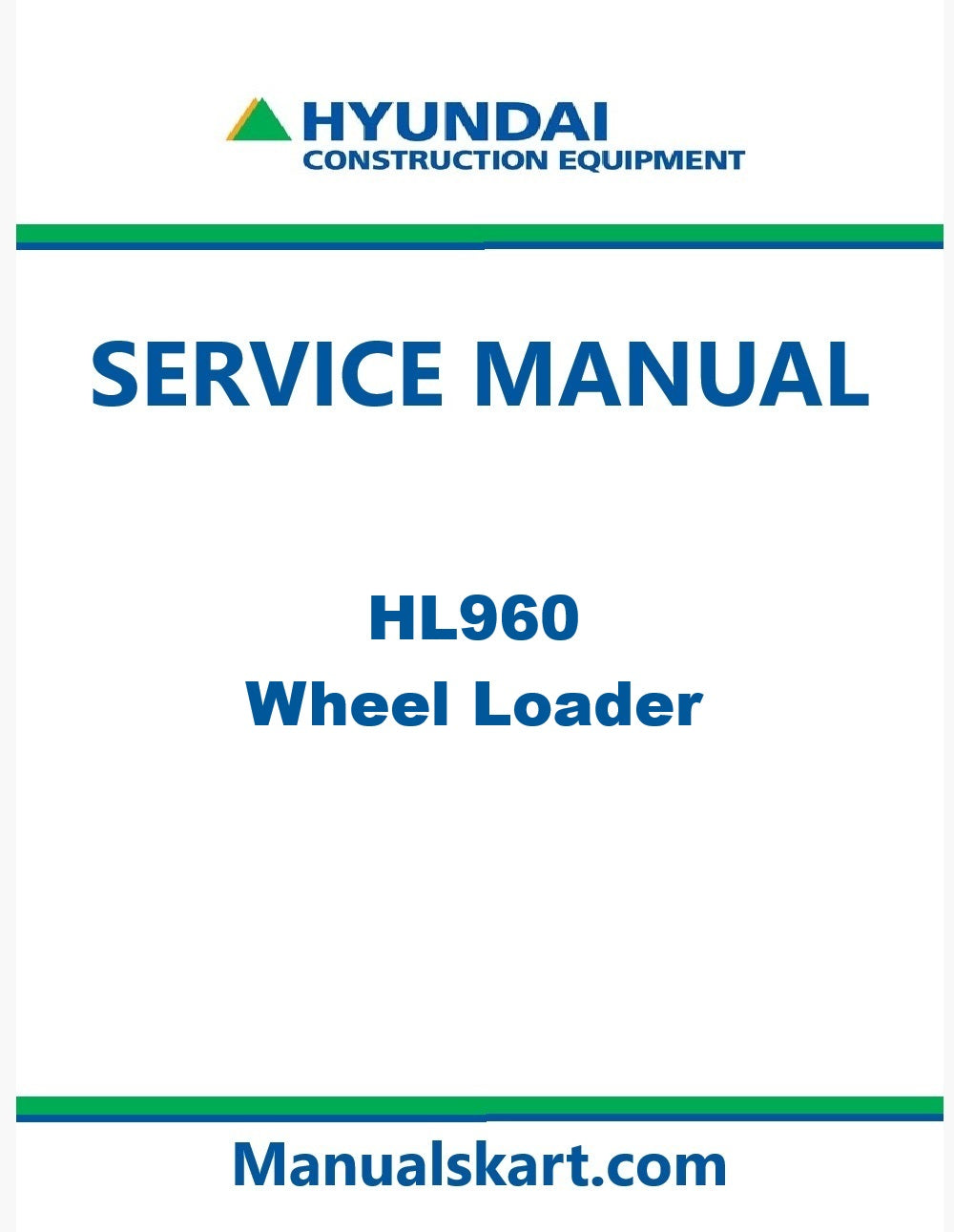 Hyundai HL960 Wheel Loader Pdf Repair Service Manual