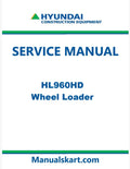 Hyundai HL960HD Wheel Loader Pdf Repair Service Manual