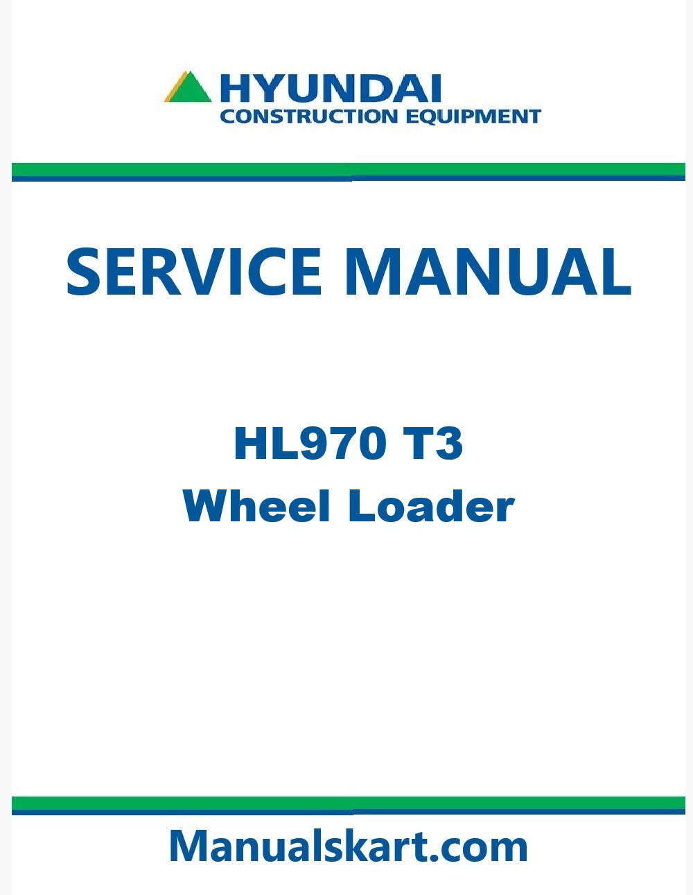 Hyundai HL970 T3 Wheel Loader Pdf Repair Service Manual