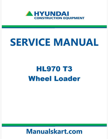 Hyundai HL970 T3 Wheel Loader Pdf Repair Service Manual