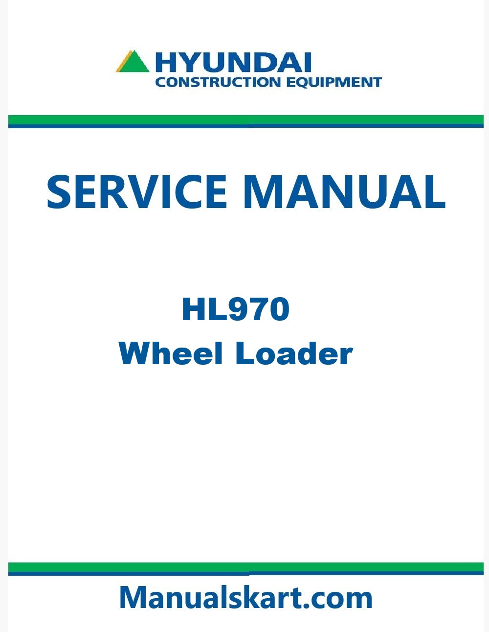 Hyundai HL970 Wheel Loader Pdf Repair Service Manual