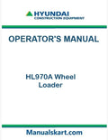 Hyundai HL970A Wheel Loader Pdf Operator's Manual
