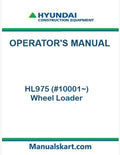 Hyundai HL975 (#10001~) Wheel Loader Pdf Operator's Manual