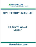 Hyundai HL975 T3 Wheel Loader Pdf Operator's Manual