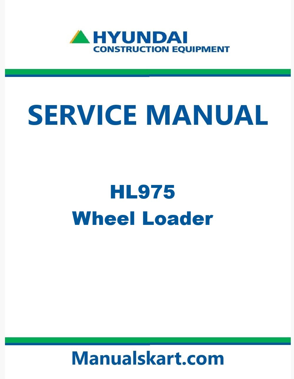 Hyundai HL975 Wheel Loader Pdf Repair Service Manual