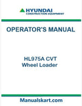 Hyundai HL975A CVT Wheel Loader Pdf Operator's Manual