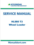 Hyundai HL980 T3 Wheel Loader Pdf Repair Service Manual