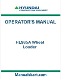 Hyundai HL985A Wheel Loader Pdf Operator's Manual