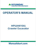 Hyundai HPU(HX10A) Crawler Excavator Pdf Operator's Manual