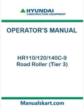 Hyundai HR110/120/140C-9 Road Roller Pdf Operator's Manual (Tier 3)