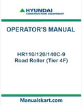Hyundai HR110/120/140C-9 Road Roller Pdf Operator's Manual (Tier 4F)