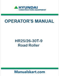 Hyundai HR25/26-30T-9 Road Roller Pdf Operator's Manual Download
