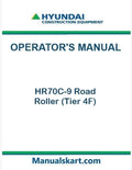 Hyundai HR70C-9 Road Roller Pdf Operator's Manual Download (Tier 4F)