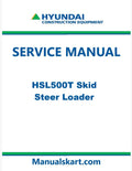 Hyundai HSL500T Skid Steer Loader Pdf Repair Service Manual