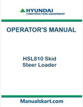 Hyundai HSL810 Skid Steer Loader Pdf Operator's Manual Download