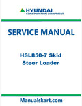 Hyundai HSL850-7 Skid Steer Loader Pdf Repair Service Manual
