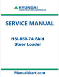 Hyundai HSL850-7A Skid Steer Loader Pdf Repair Service Manual